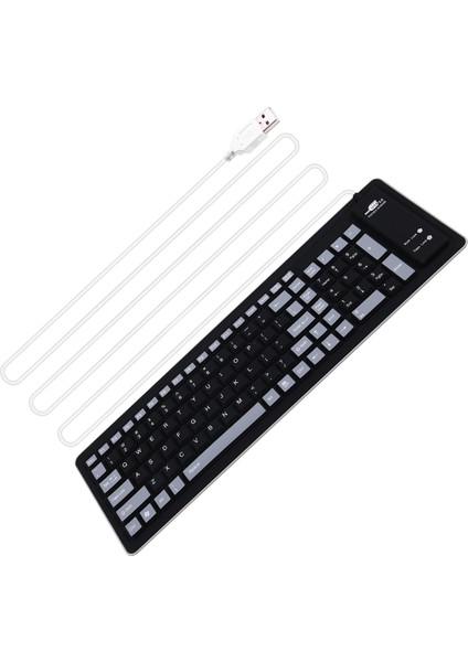 Taşınabilir Sessiz Katlanabilir Silikon Klavye USB Esnek Yumuşak Su Geçirmez Rulo Klavye Pc Dizüstü Bilgisayar Için (Yurt Dışından) modelleri