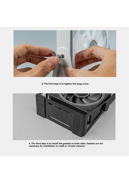 Çok Amaçlı Fan Montaj Standı Pc Kasası Harici Soğutma Fanları Braketi 120 ve 140 mm Pc Fanları Için, 360 Derece Dönüş Siyah (Yurt Dışından) modelleri