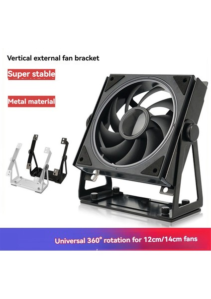 Çok Amaçlı Fan Montaj Standı Pc Kasası Harici Soğutma Fanları Braketi 120 ve 140 mm Pc Fanları Için, 360 Derece Dönüş Siyah (Yurt Dışından) fırsatları
