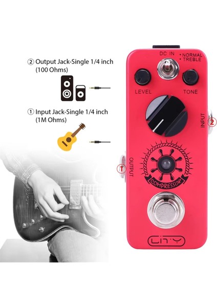 Elektrik Gitar Pedalı Mini Kompresör Efekt Pedalı Ultimate Comp 2 Modlu Gitar Efekt Pedalı Saf Analog True Bypass (Yurt Dışından) modelleri