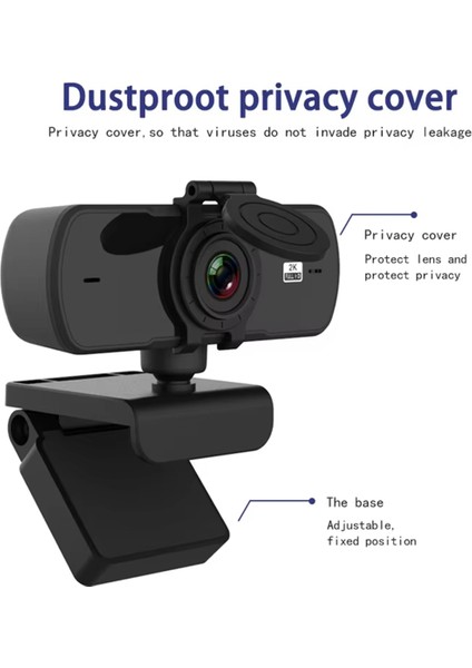 Web Kamerası 2k Full Hd 1080P Mikrofonlu Otomatik Odaklı Web Kamerası USB Web Kamerası Pc Bilgisayar Dizüstü Masaüstü Web Kamerası (Yurt Dışından) indirimleri