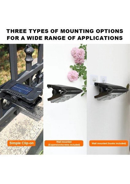 Güneş Enerjili Bahçe Lambası Dış Mekan Güneş Enerjili Klipsli Lamba Su Geçirmez Kamp Lambası Çit Sokak Manzarası Duvar Dekorasyonu (Yurt Dışından) fırsatları