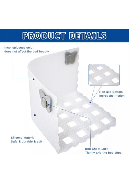 Ince Çarşaflar Için Çarşaf Tutucu Kilidi, Çarşaf Askı Klipsleri Çarşafları Sıkı ve Sıkı Bir Şekilde Yerinde Tutar Şeffaf Beyaz (Yurt Dışından) modelleri