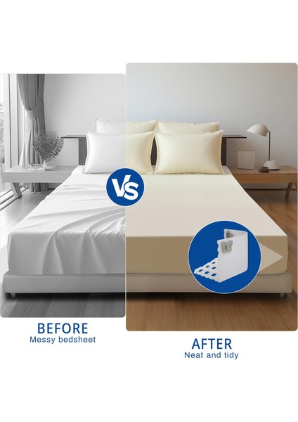 Ince Çarşaflar Için Çarşaf Tutucu Kilidi, Çarşaf Askı Klipsleri Çarşafları Sıkı ve Sıkı Bir Şekilde Yerinde Tutar Şeffaf Beyaz (Yurt Dışından) indirimleri