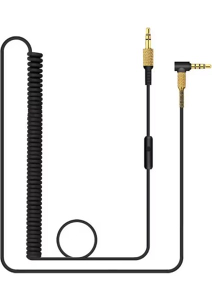 Marshall 1 Kulaklıklar Için Uzatılabilir Sarmal Kablo Kulaklık Kablosu Siyah (Yurt Dışından)