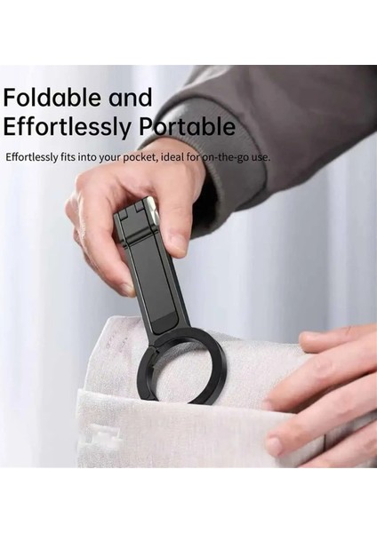 Taşınabilir Magsafe Karabina Telefon Tripod'u iPhone 12-17 Pro Max Için Ayarlanabilir Seyahat Tripod Sapı Manyetik Montaj (Yurt Dışından) modelleri