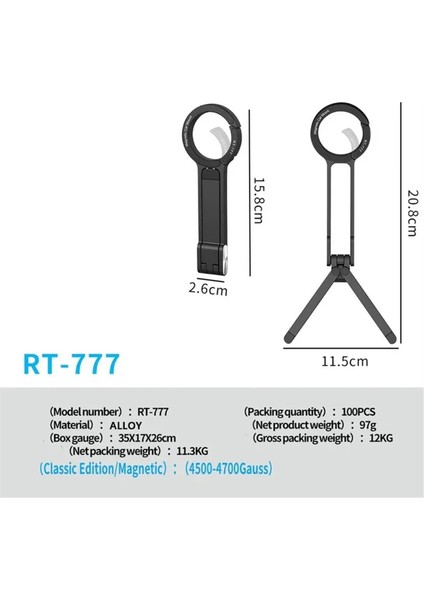 Taşınabilir Magsafe Karabina Telefon Tripod'u iPhone 12-17 Pro Max Için Ayarlanabilir Seyahat Tripod Sapı Manyetik Montaj (Yurt Dışından) fırsatları