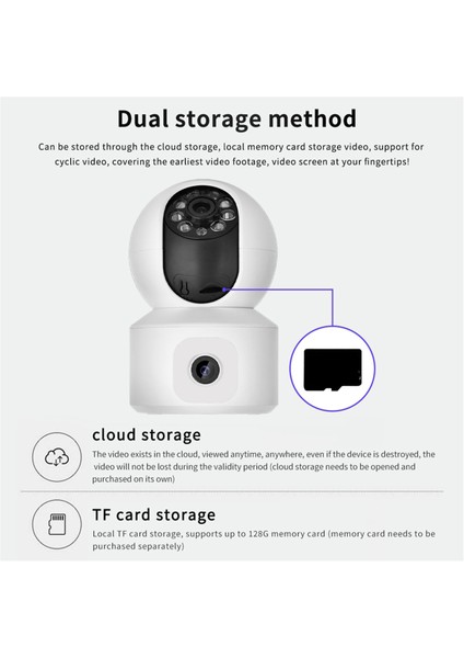 Mp Wifi Ip Kamera Çift Lensli Bebek Monitörü Renkli Gece Görüşü Insan Otomatik Izleme Video Akıllı Ev (Yurt Dışından) fiyatları
