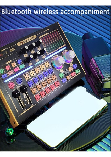 Gax-N8 Profesyonel Kayıt Ses Kartı Bluetooth Pc Cep Telefonu Canlı Yayın Ses Kartı Mikser Seti 48V Mikrofon Desteği (Yurt Dışından) fiyatları