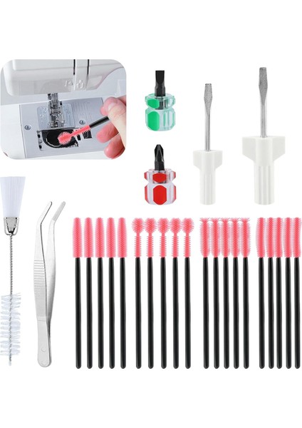 26 Adet Dikiş Makinesi Temizleme Fırçası, Yeniden Kullanılabilir Silikon Kıllı Temizleme Fırçası Seti Taşınabilir Dikiş Makinesi Temizleme Aletleri (Yurt Dışından) fiyatları