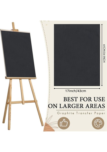 20 Yaprak Grafit Transfer Kağıdı 17 x 24 Siyah Mumlu Karbon Kağıdı Kendin Yap Ahşap Işleri, Çizim, Izleme ve Transfer Için (Yurt Dışından) modelleri