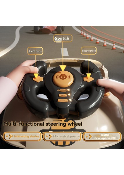 Çocuklar Için Müzikli ve Araç Ses Efektli Sürüş Simülatörü Etkileşimli Simülasyon Oyuncak Araba Yarışı Macera Oyuncağı (Yurt Dışından) fırsatları