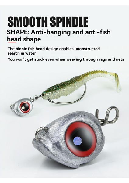 Yumuşak Yem Balıkçılığı Için 10 Adet Swing Jig Head Sinker Ağırlıkları Kolay Kanca Kombinasyonu, Ağırlaştırılmış Tasarım 7g (Yurt Dışından) fiyatları
