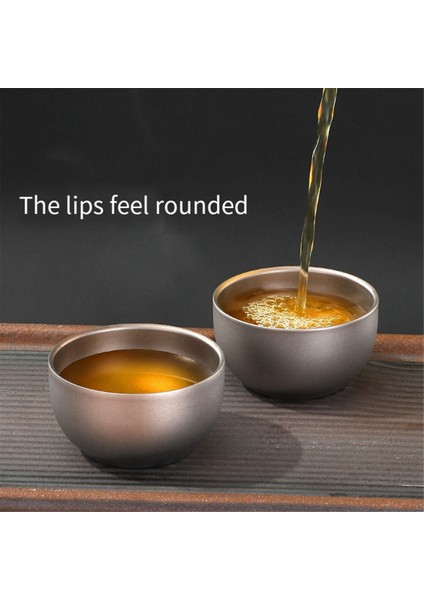 Titanyum Kupa Saf Titanyum Çay Kupası 45 ml Çift Katmanlı Çay Kupası Kamp, Yürüyüş, Sırt Çantası, Ev, Ofis Için 3 Parça Çay Kupası (Yurt Dışından) fiyatları