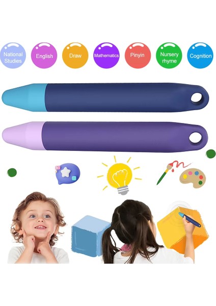Çocuklar Için Dokunmatik Ekran Tablet Kalemi Evrensel Kapasitif Çizim Yazma Kalemi Mavi (Yurt Dışından) modelleri
