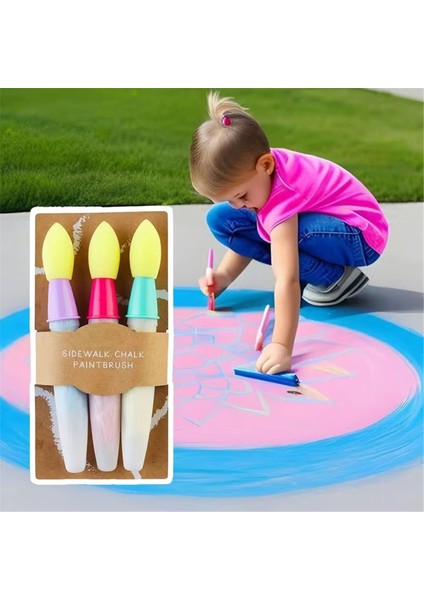 Yıkanabilir Kaldırım Tebeşiri Boya Fırçası Seti Yumuşak Köpük Fırça Başlığı Tebeşir Boya Çubuğu Çocuk Hediyeleri Çocuk Boya Fırçası (Yurt Dışından) fırsatları