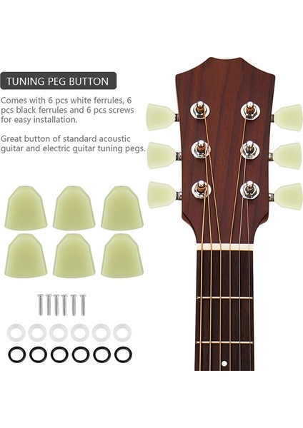 Gitar Akort Burguları, Gitar Başları, Akrilik Düğmeler, Folk Gitarlar ve Elektrik Gitarlar Için Düğme Sapları (Yurt Dışından) indirimleri