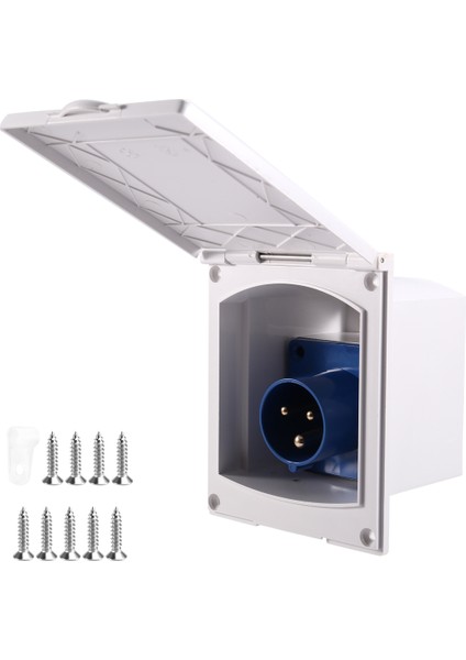 16A 220V Su Geçirmez Güç Çıkışı Harici 3 Pinli Gömme Dişi Soket Fişi Karavan, Karavan, Römork Için (Yurt Dışından)
