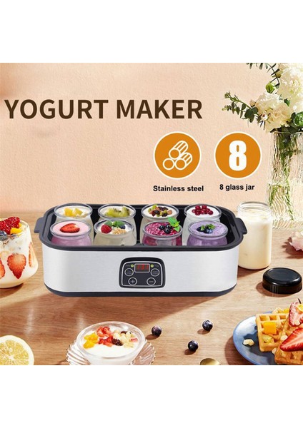 Cam Kavanozlu Otomatik Yoğurt Makinesi Ayarlanabilir Sıcaklık ve Zaman Kontrolüne Sahip Elektrikli Yoğurt Makinesi Abd Fişi (Yurt Dışından) fiyatları