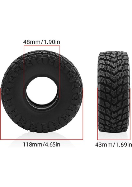 1/10 SCX10 Fms Trx-4 Rc Araba Aksesuarları Için 4 Adet 1,9 Inç Rc Araba Yükseltme Tırmanma Lastiği Kiti (Yurt Dışından) indirimleri
