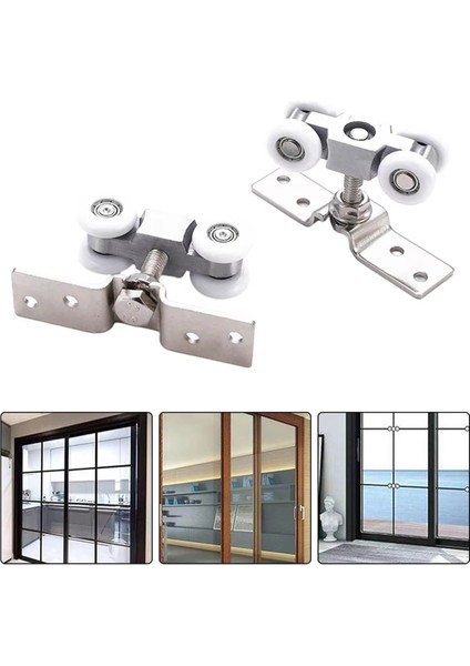 Sürgülü Kapı Makarası Donanımı Sürgülü Kapı Kasnağı 4 Tekerlekli Cam Kapı Askı Rayı Kasnağı Sessiz Naylon Tekerlek (Yurt Dışından) modelleri