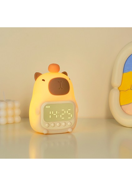 USB Şarjlı Çalar Saat, Kapibara Silikon Pat Işık, Çocuk Başucu Başucu, Göz Koruma Atmosferi Gece Lambası (Yurt Dışından) fiyatları