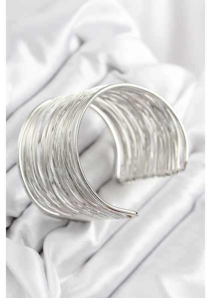 Pirinç Tel Sarma Model Gümüş Renk Kadın Bileklilk - TJ-BB7896 fiyatları