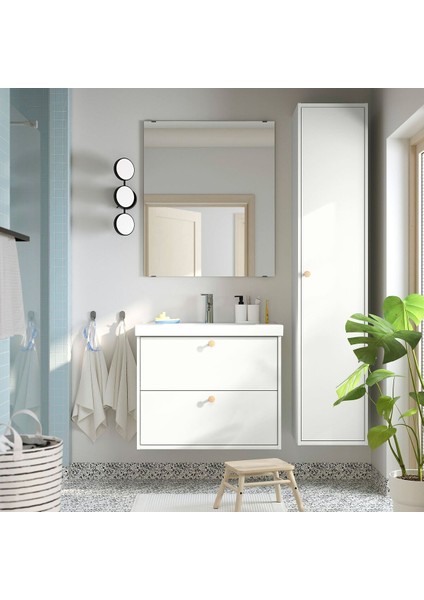 Lavabo Dolabı Kombinasyonu, Beyaz, 82X49X69 Cm, Dalskar Batarya fiyatları