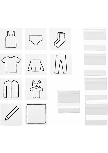 Kapak Etiketi, Desenli, 5 Adet