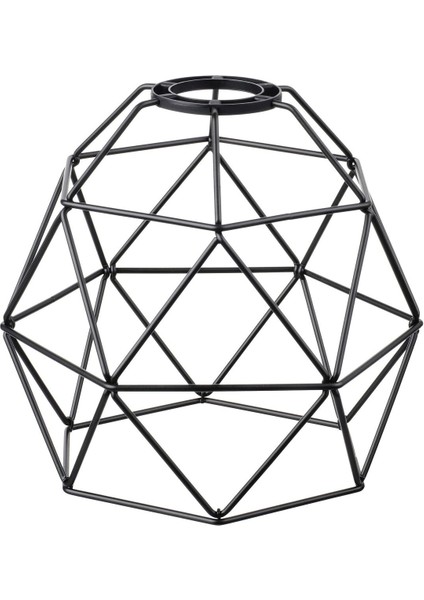 Sarkıt Lamba Abajur Başlığı, Siyah, 20 cm