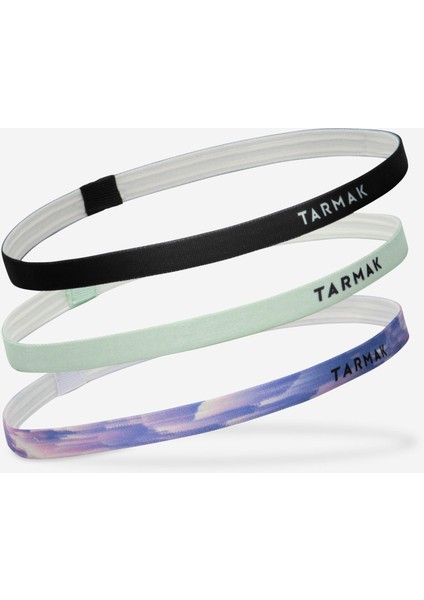 Tarmak Kadın Basketbol Saç Bandı Seti - Siyah/yeşil/mor