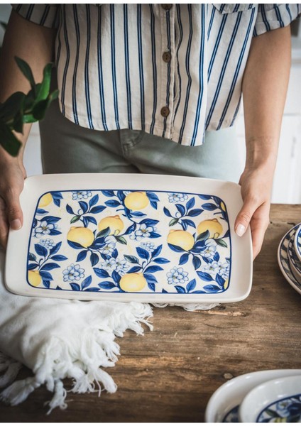 Çok Renkli Dikdörtgen Servis 34X25 Cm, Şık ve Kullanışlı Ev ve Davet Malzemesi fırsatları