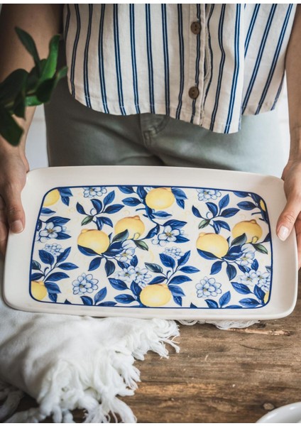 Çok Renkli Dikdörtgen Servis 34X25 Cm, Şık ve Kullanışlı Ev ve Davet Malzemesi indirimleri