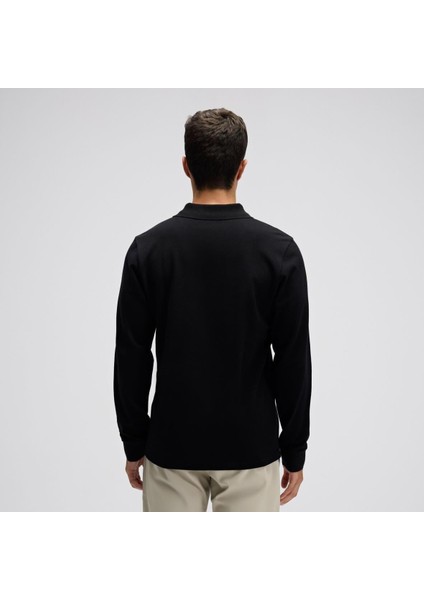 EM582-BK Erkek Polo Yaka Sweatshirt - Siyah fiyatları