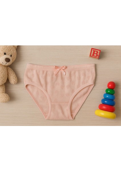 Kız Çocuk Jakarlı Bikini Külot 6'lı Set Rahat Esnek Kumaş Pembe,beyaz ve Ten Rengi fiyatları