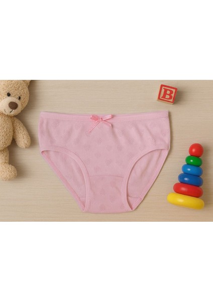 Kız Çocuk Jakarlı Bikini Külot 6'lı Set Rahat Esnek Kumaş Pembe,beyaz ve Ten Rengi fırsatları