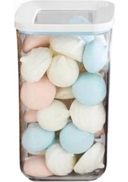 Yeşil Vakumlu Kristal Mika Saklama Kabı 3'lü 1200 ml