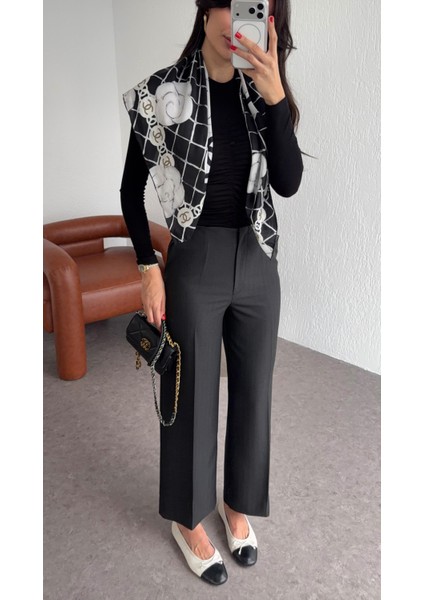 Düz Kesim Antrasit Pantolon modelleri