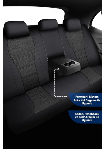 City Serisi Audı A6 1997-2005 ile Uyumlu Koltuk Kılıfı, Siyah fırsatları