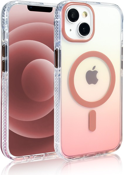 Apple iPhone 14 Kılıf M-Safe Şarj Özellikli Transparan Renk Geçişli Zore Toros Kapak fiyatları