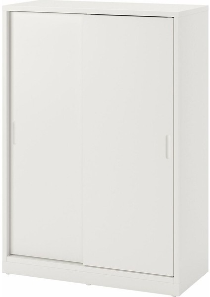 Sürgü Kapaklı Dolap, Kırık Beyaz, 81X37X116 cm