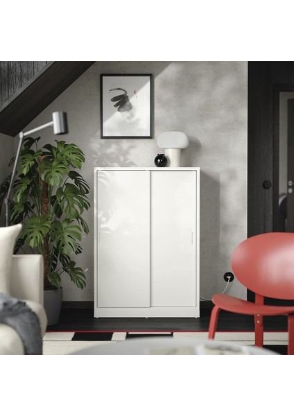 Sürgü Kapaklı Dolap, Kırık Beyaz, 81X37X116 cm fiyatları
