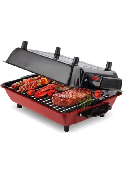 40X30 cm Elektrikli Izgara Barbekü Mangal Emaye Gövdeli Siyah modelleri