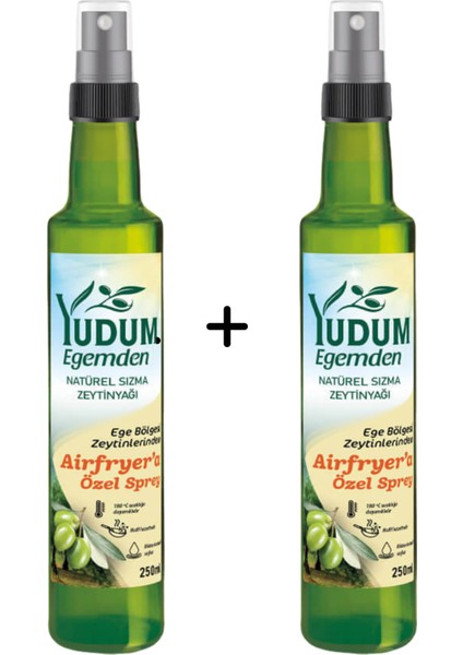 2X250 ml Sprey Zeytinyağı – Airfryer’a Özel Natürel Sızma