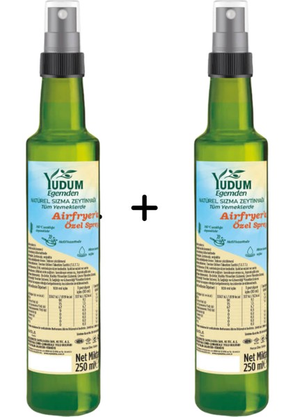 2X250 ml Sprey Zeytinyağı – Airfryer’a Özel Natürel Sızma fiyatları