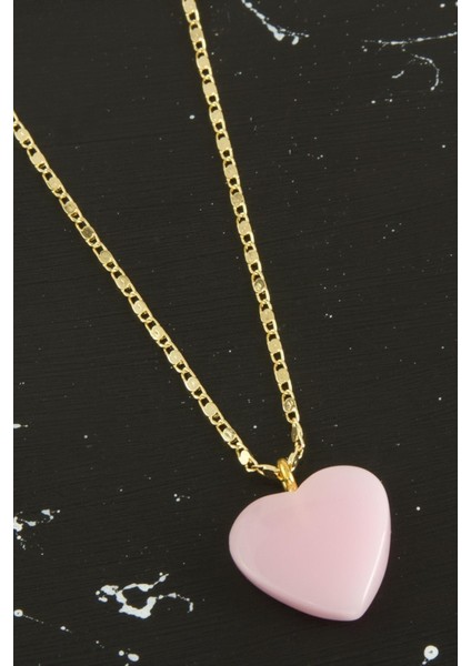 Msa-Shop Yeni Sezon Kalp Kolye-Açık Pembe fiyatları