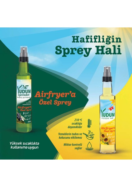Sprey Natürel Sızma Zeytinyağı 250 ml – Airfryer’a Özel, Ege Bölgesi Zeytinlerinden modelleri