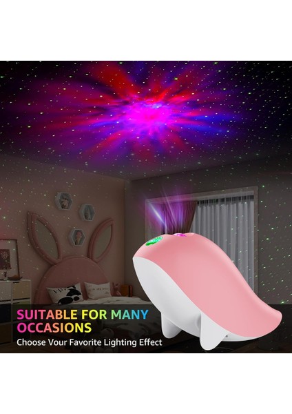 Galaxy Projektör Yatak Odası Başucu Lambaları, Projektör Ay Lambası Gece Lambası Çocuklar Için Tavan Yıldızlı Gökyüzü-Projeksiyon Lambası Pembe (Yurt Dışından) indirimleri
