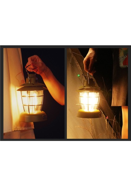 Retro Fener Açık Hava Çok Fonksiyonlu Kamp Çadırı Işığı Akıllı USB Şarjlı Taşınabilir Fener Ev Kamp Işığı C (Yurt Dışından) indirimleri