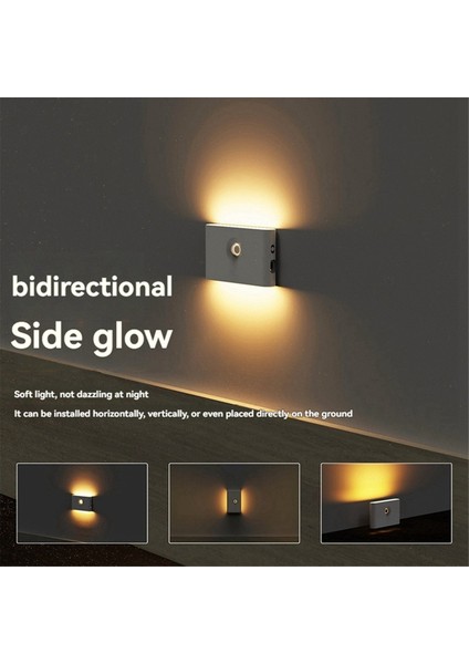 Hareket Sensörlü Şarj Edilebilir Merdiven Lambası, Sıcak Beyaz Gece Lambası, Koridor, Mutfak, Dolap, Yatak Odasına Yapıştırılabilir (Yurt Dışından) modelleri